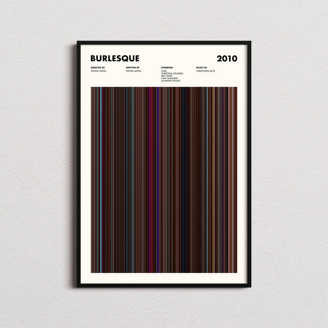 Burlesque Movie Barcode Poster
