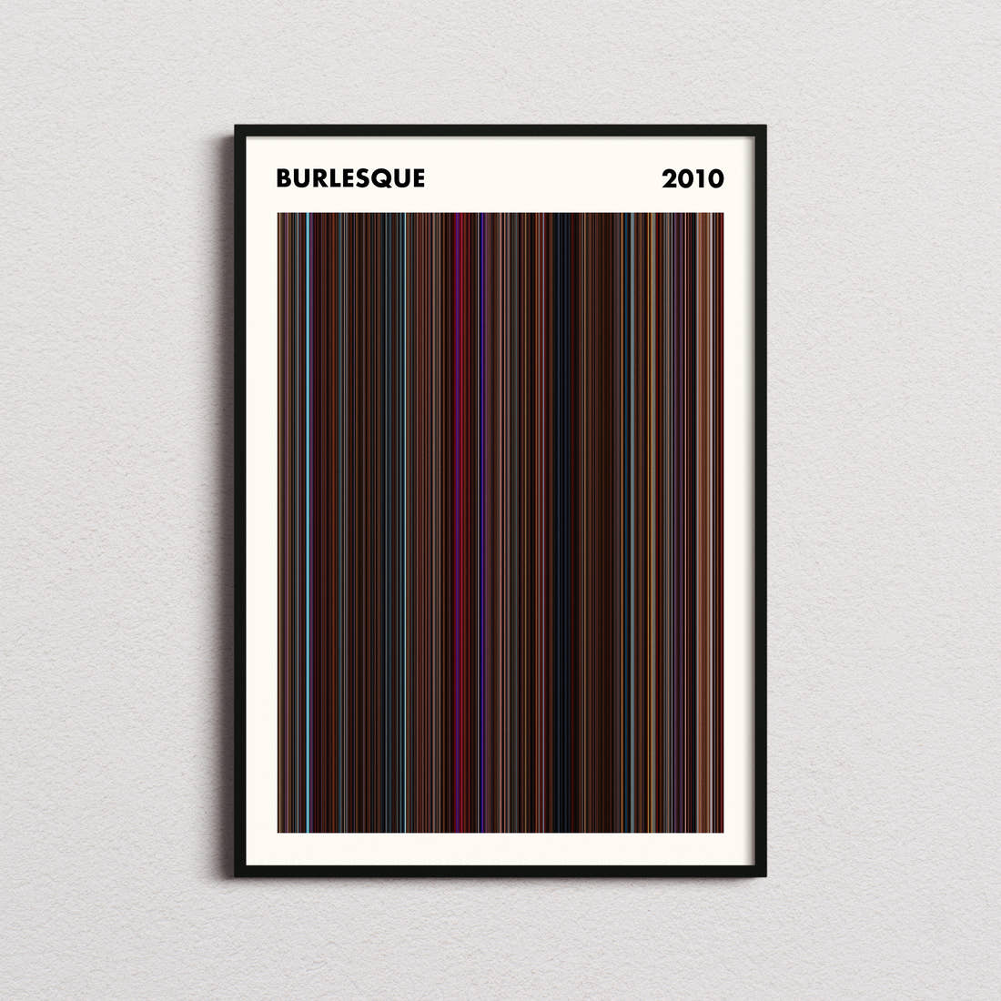 Burlesque Movie Barcode Poster - Simplified