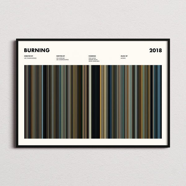 Burning Movie Barcode Poster