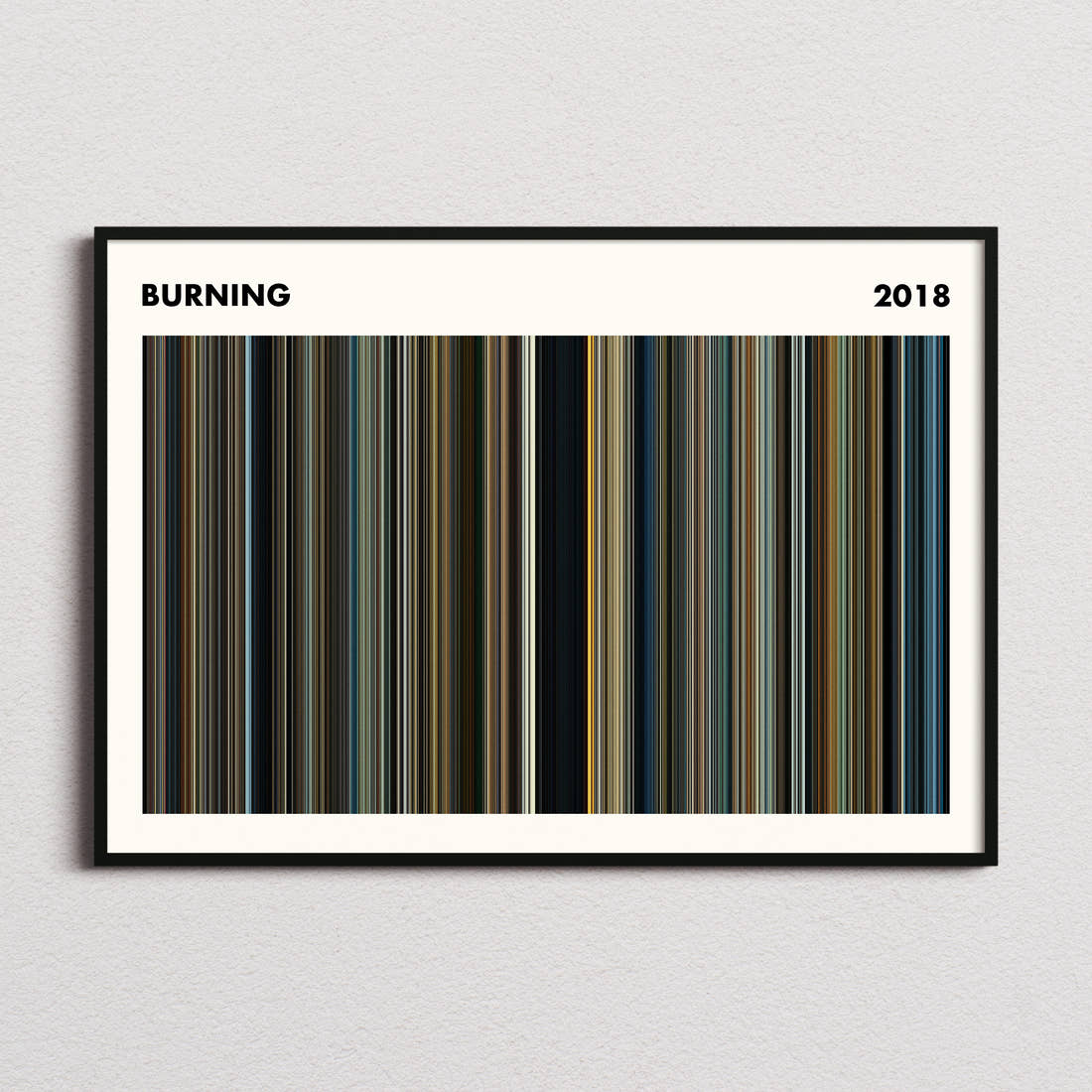 Burning Movie Barcode Poster - Simplified