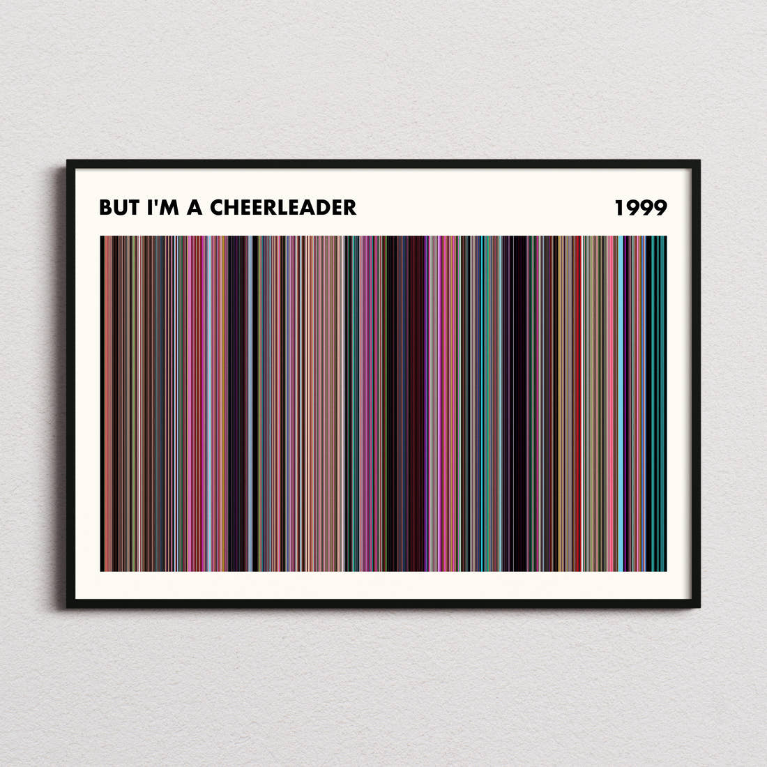 But I'm a Cheerleader Movie Barcode Poster - Simplified