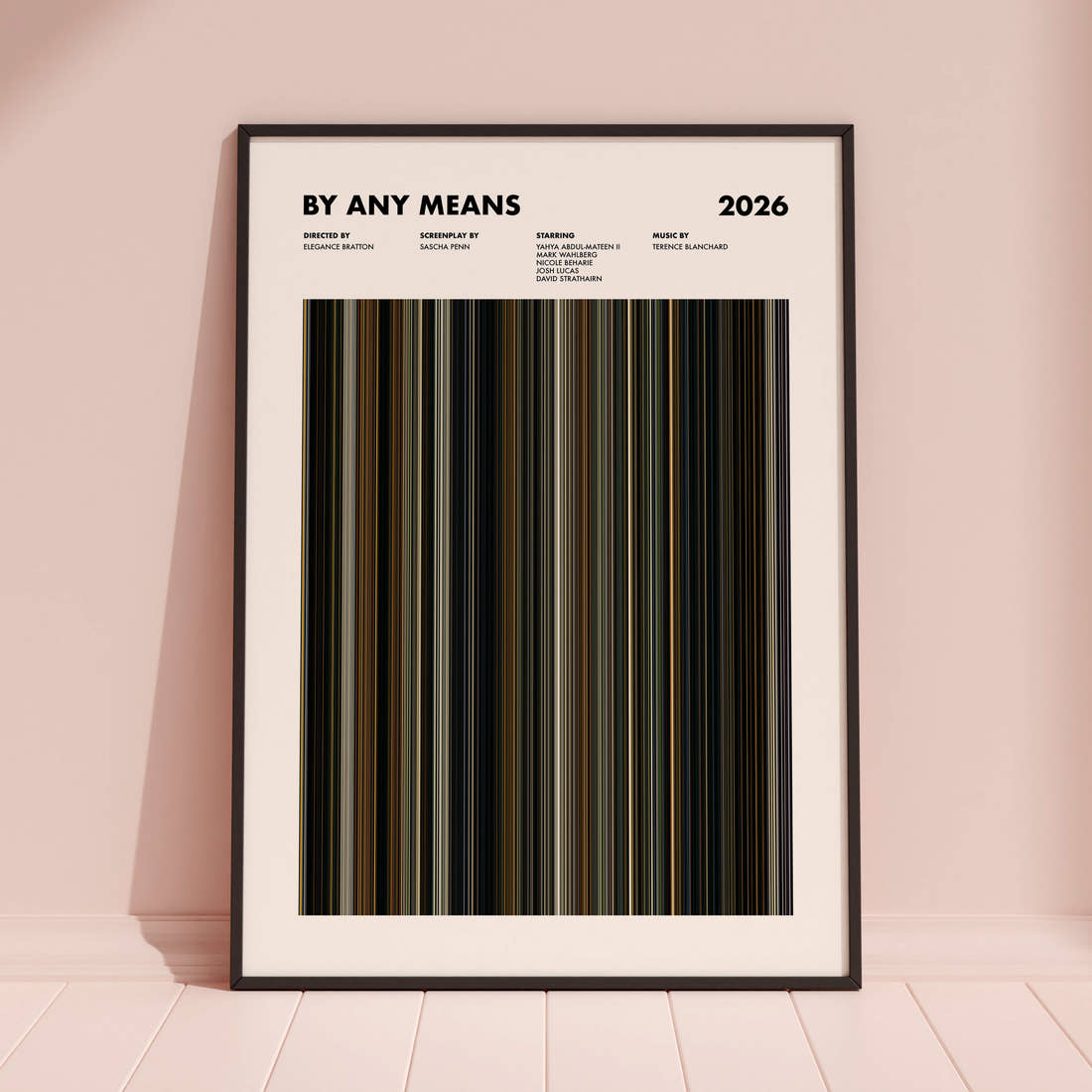 By Any Means Movie Barcode Poster