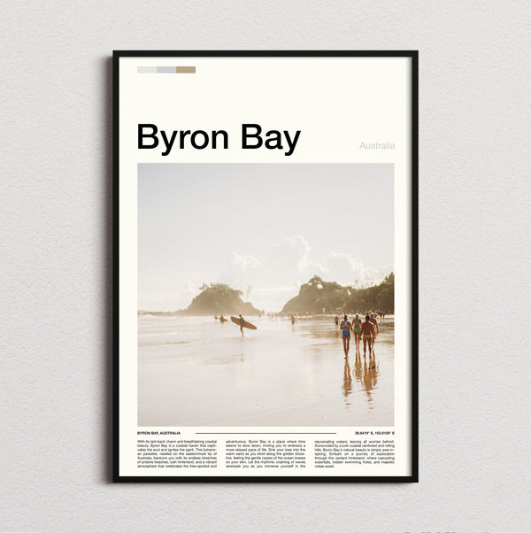 Byron Bay - Surfers On The Beach - Travel Print
