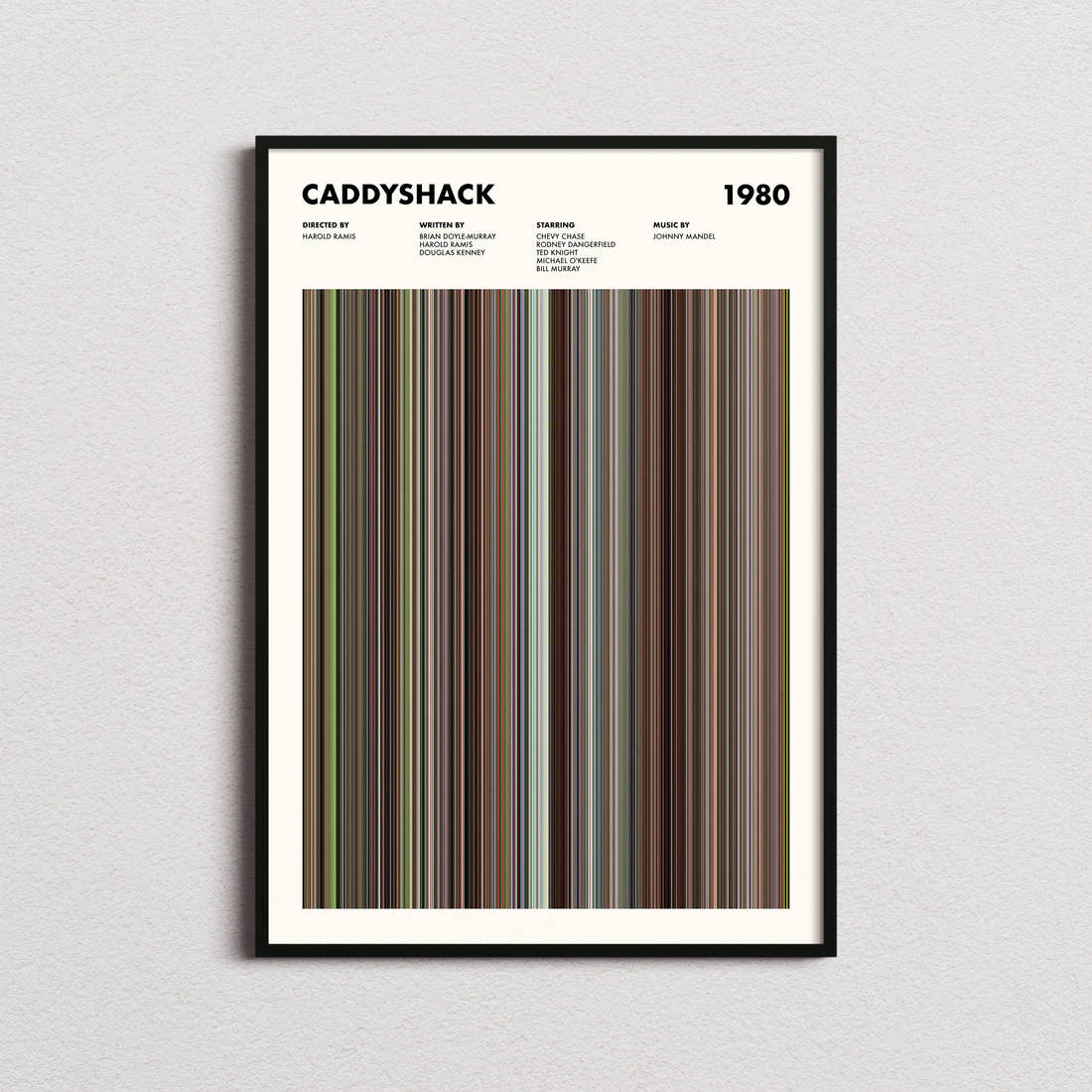 Caddyshack Movie Barcode Poster