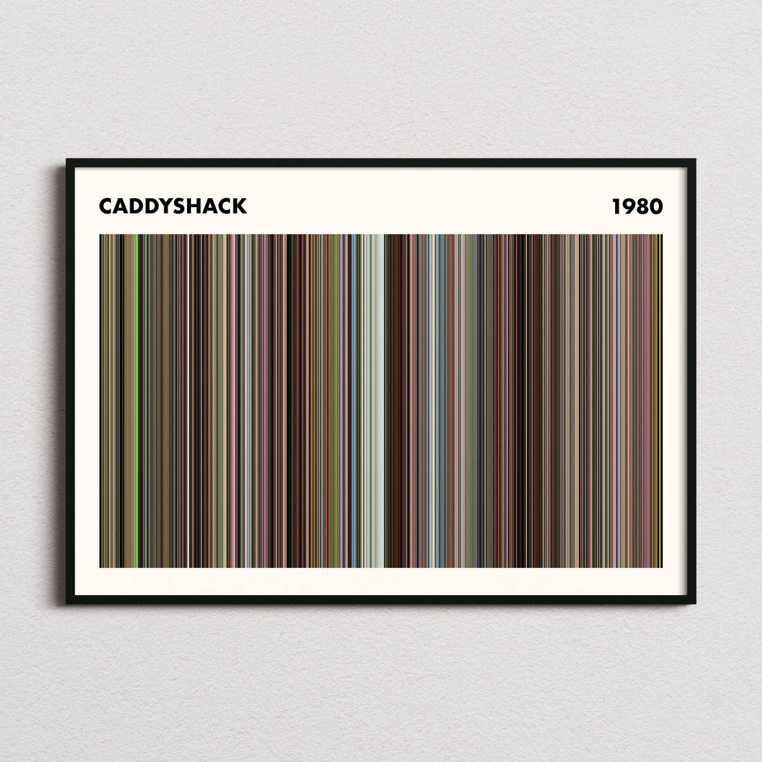 Caddyshack Movie Barcode Poster - Simplified
