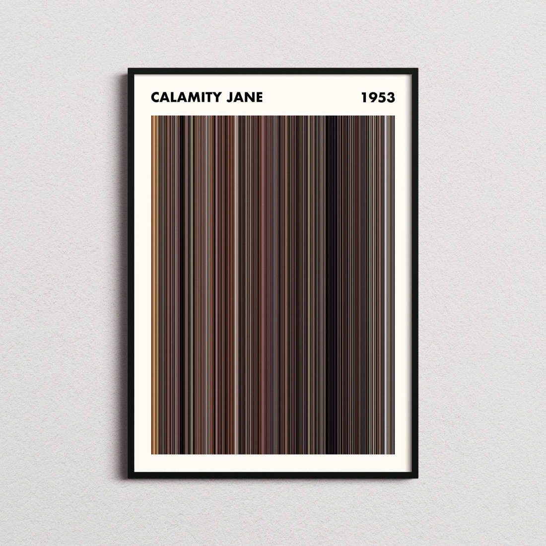 Calamity Jane Movie Barcode Poster - Simplified