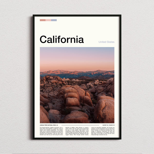 California - Desert Boulders - Travel Print