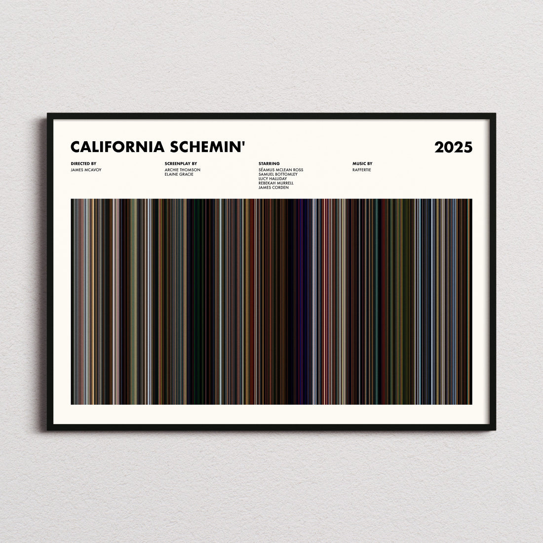 California Schemin' Movie Barcode Poster