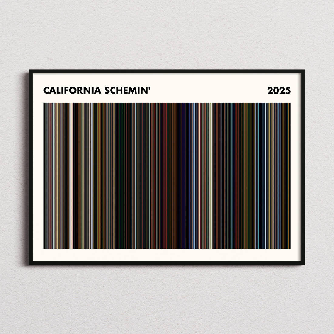 California Schemin' Movie Barcode Poster - Simplified