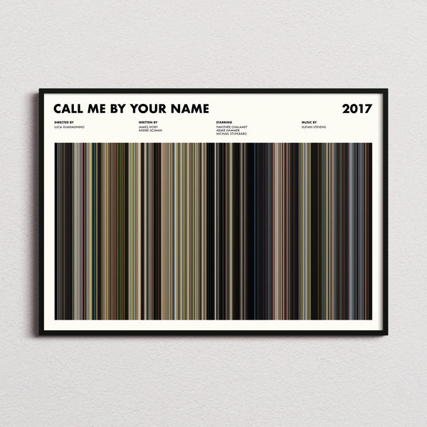 Call Me By Your Name Movie Barcode Poster