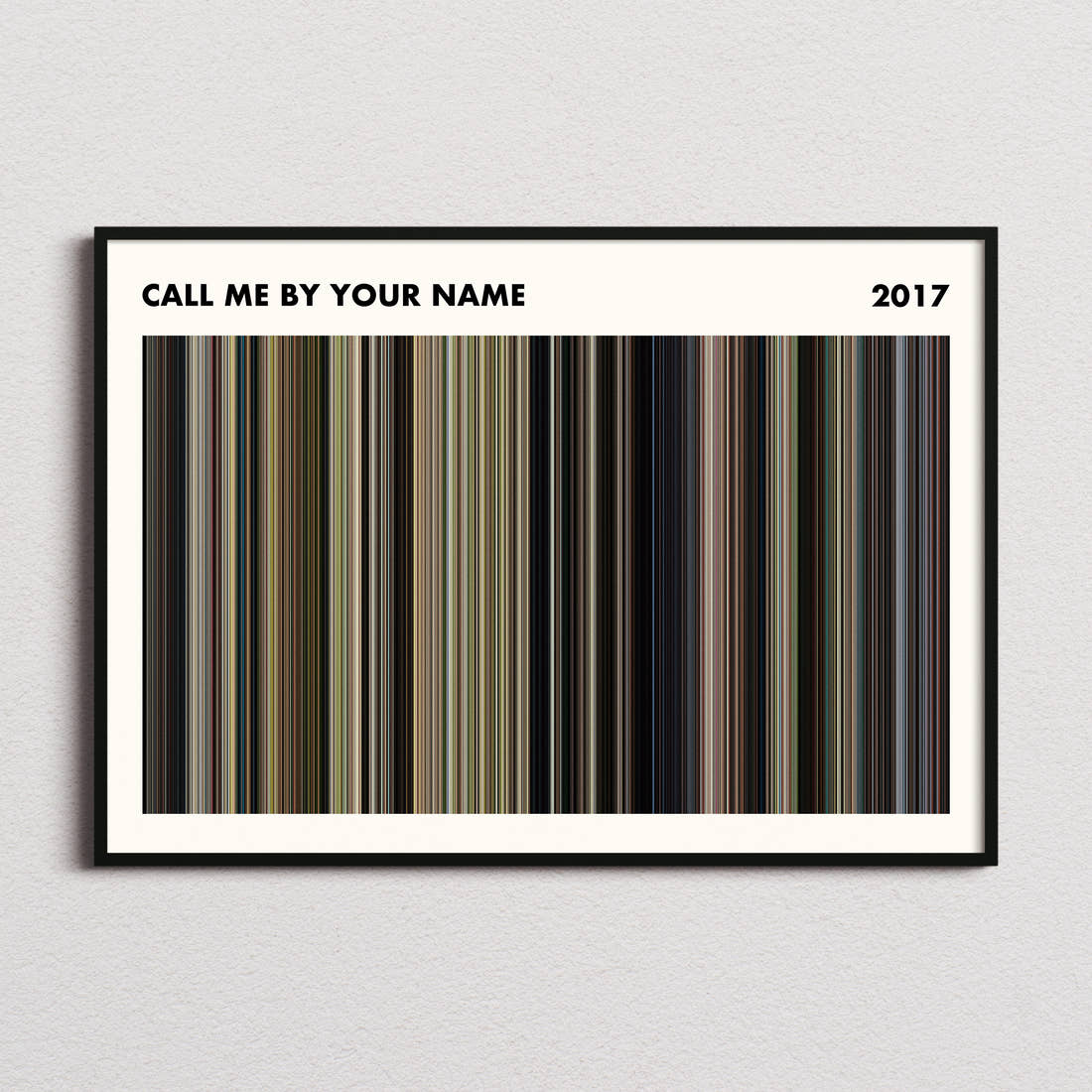 Call Me By Your Name Movie Barcode Poster - Simplified