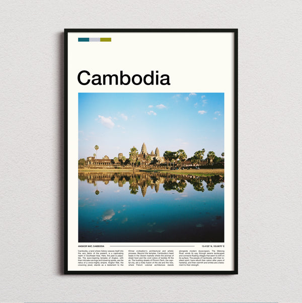 Cambodia - Angkor Wat Reflected - Travel Print