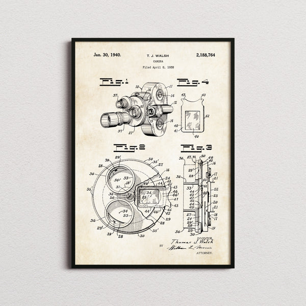 Camera 1938 Patent Print