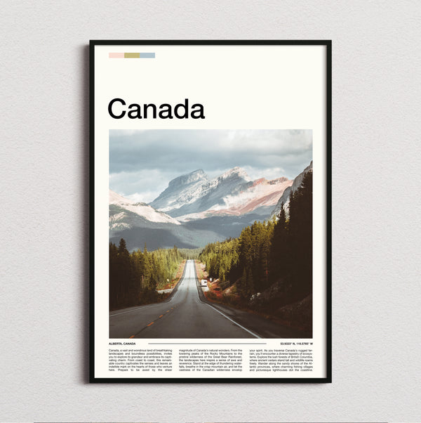 Canada - Mountain Road - Travel Print