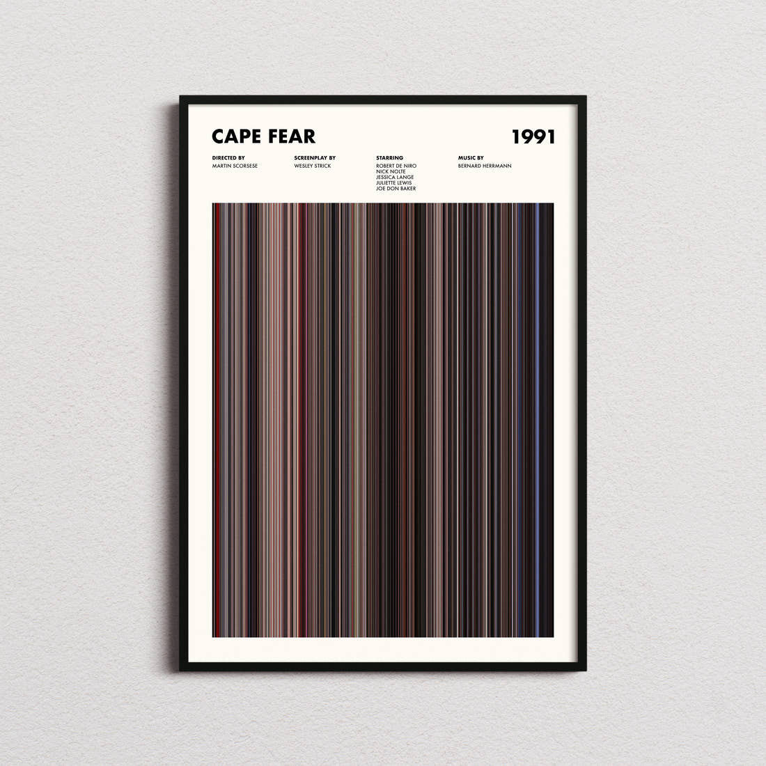 Cape Fear Movie Barcode Poster