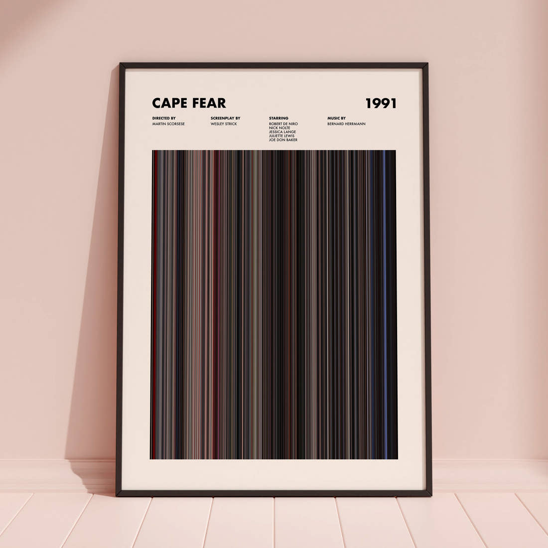 Cape Fear Movie Barcode Poster