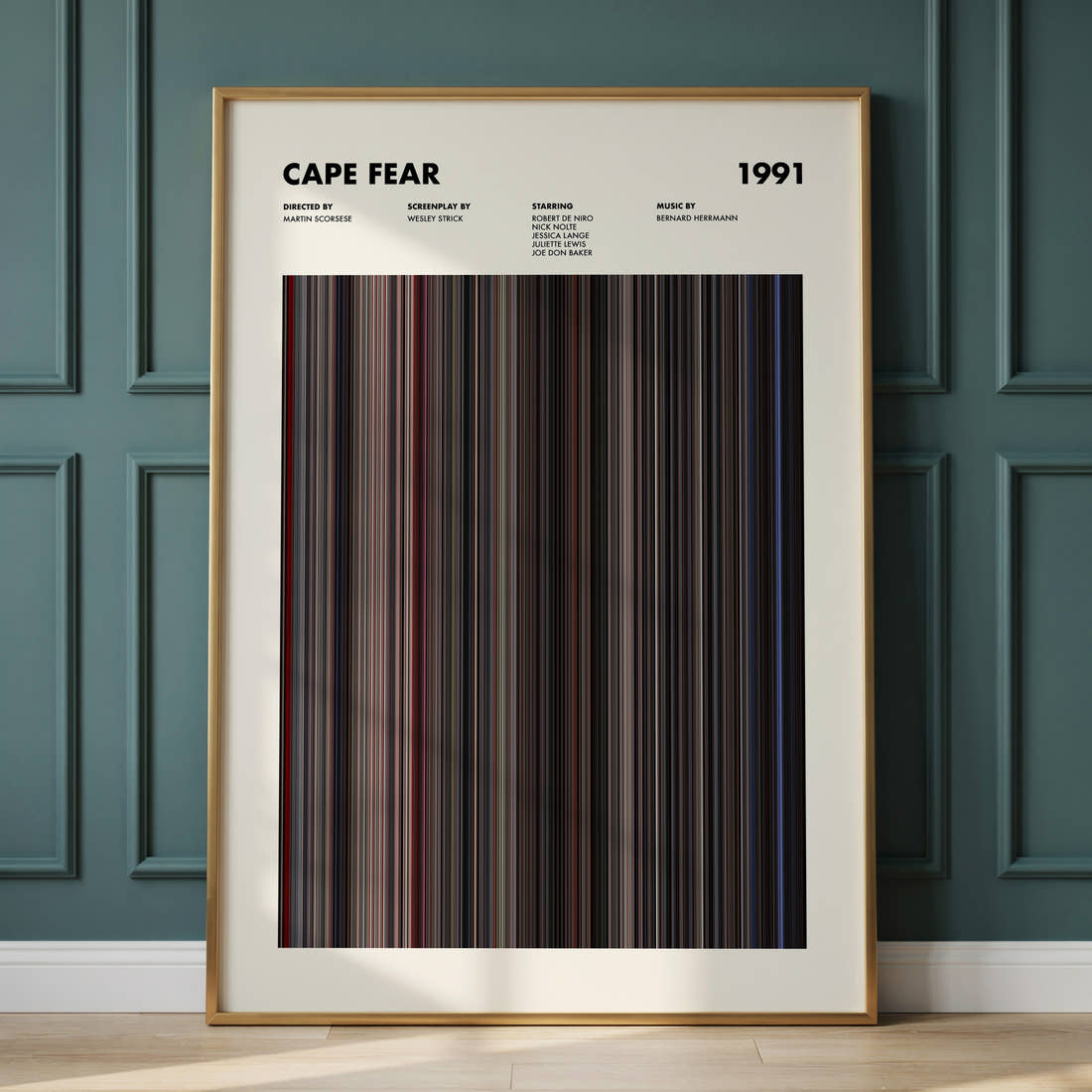 Cape Fear Movie Barcode Poster