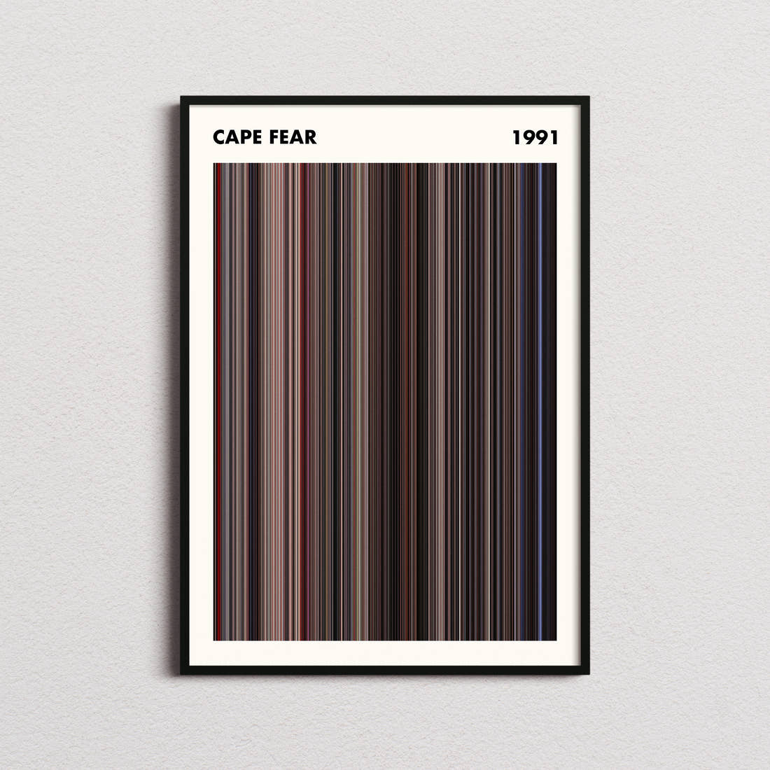 Cape Fear Movie Barcode Poster - Simplified