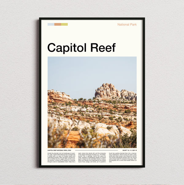 Capitol Reef - Sandstone Rock Formations - Travel Print