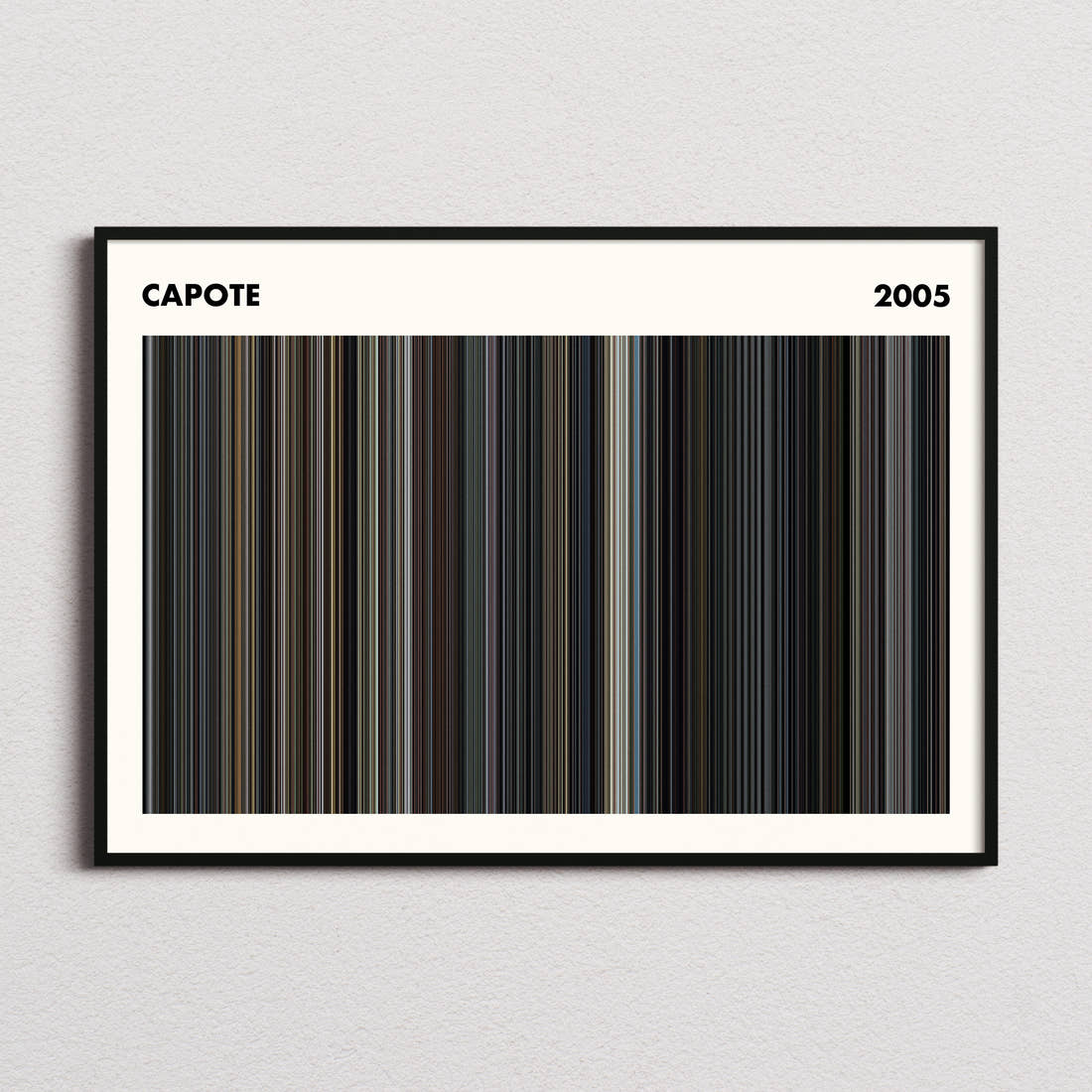 Capote Movie Barcode Poster - Simplified