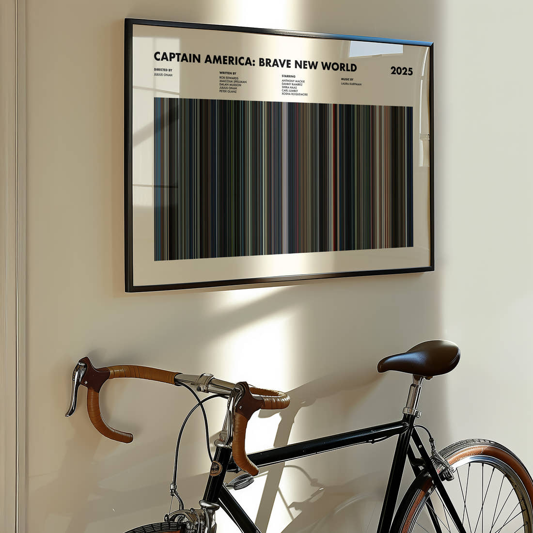 Captain America: Brave New World Movie Barcode Poster