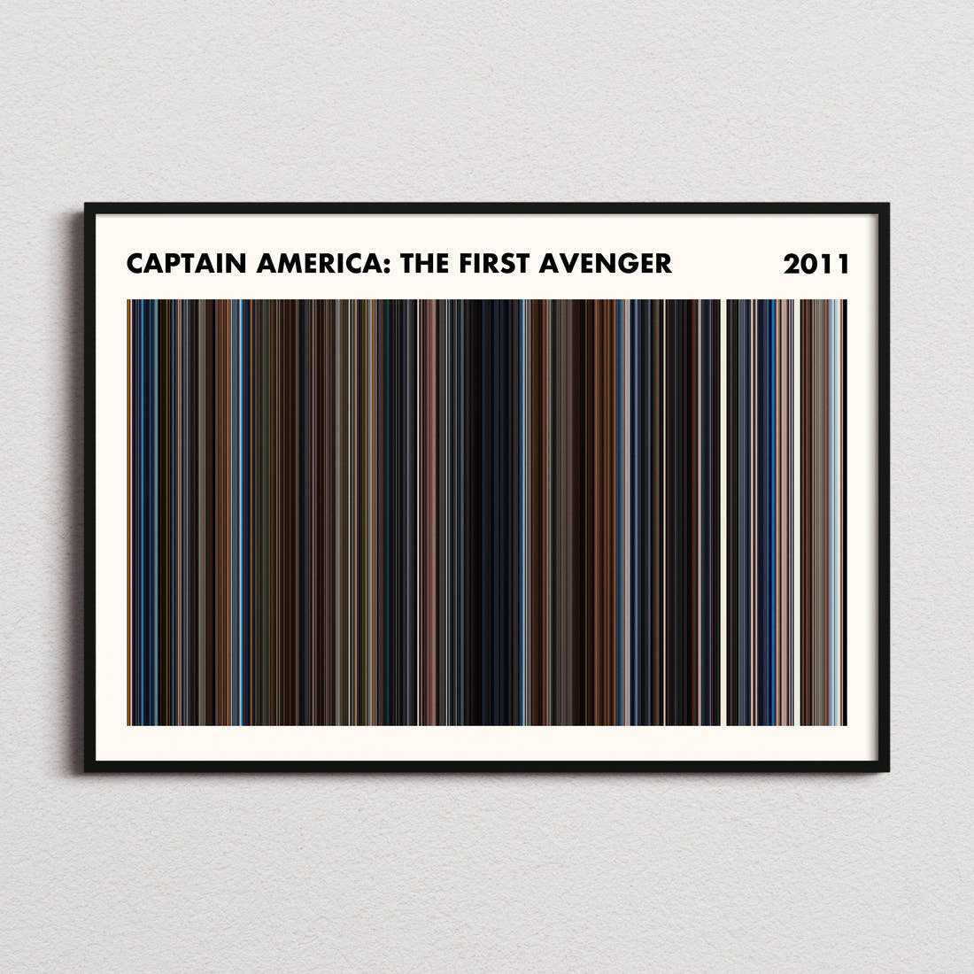 Captain America the First Avenger Movie Barcode Poster - Simplified