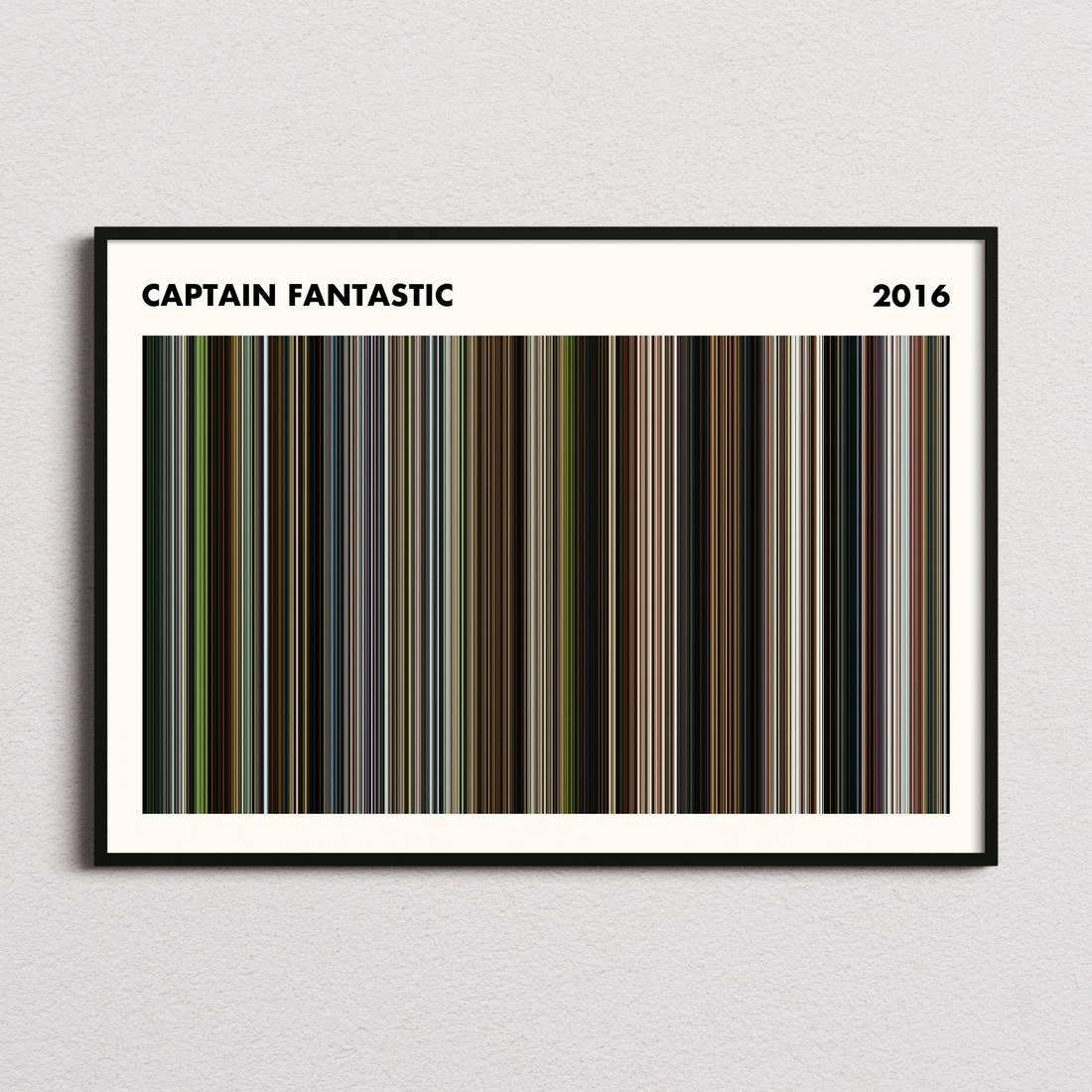 Captain Fantastic Movie Barcode Poster - Simplified