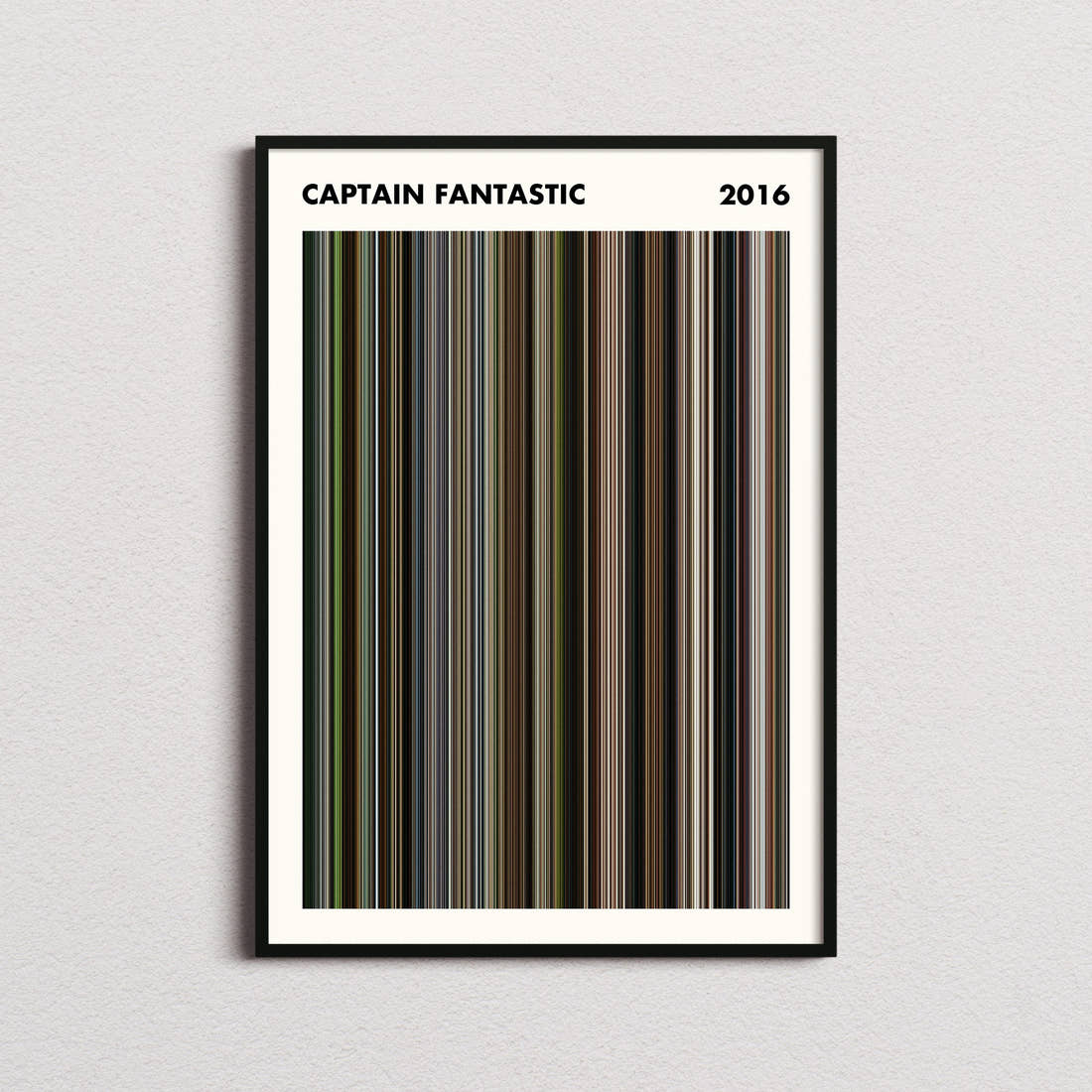 Captain Fantastic Movie Barcode Poster - Simplified
