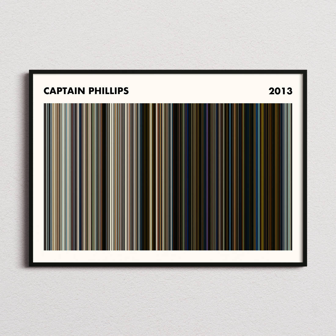 Captain Phillips Movie Barcode Poster - Simplified