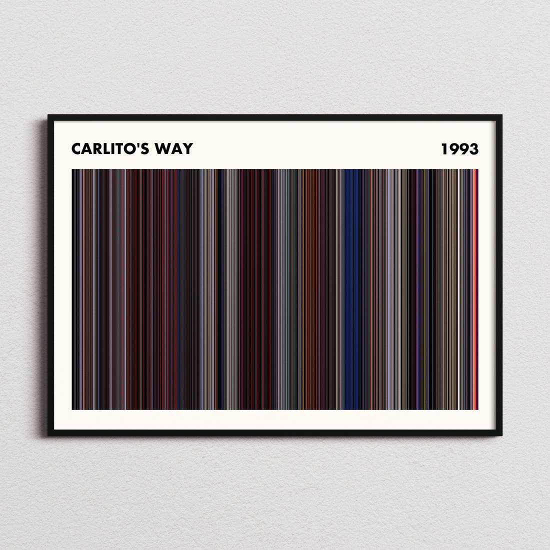 Carlito's Way Movie Barcode Poster - Simplified