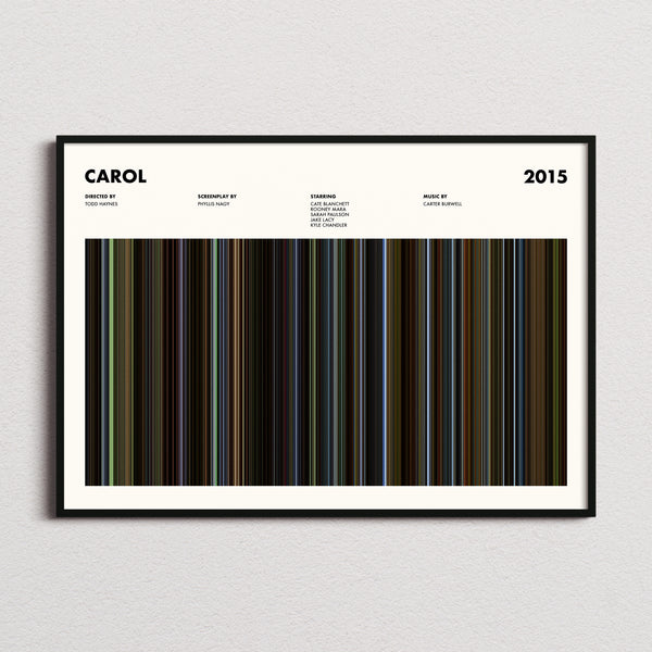 Carol Movie Barcode Poster