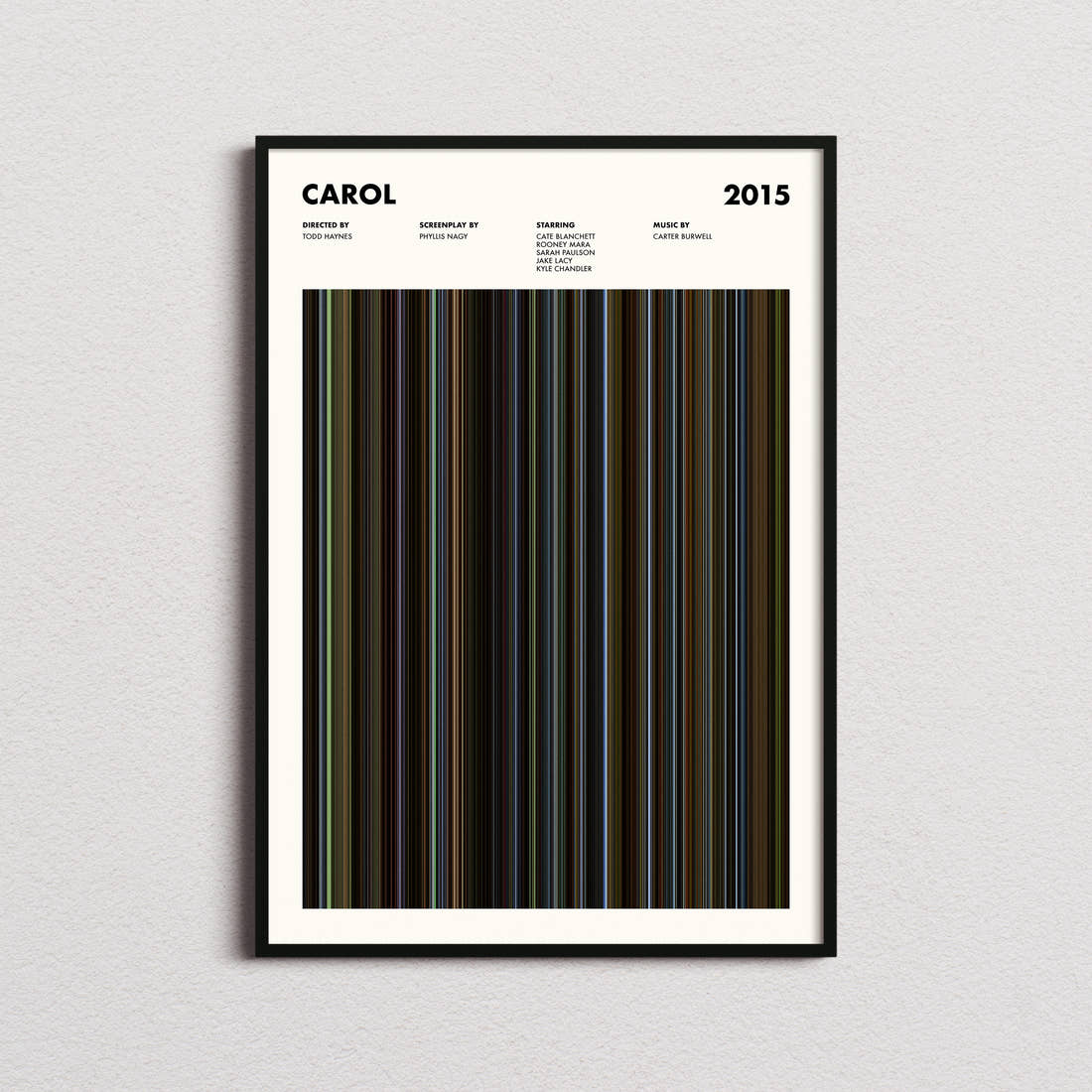 Carol Movie Barcode Poster