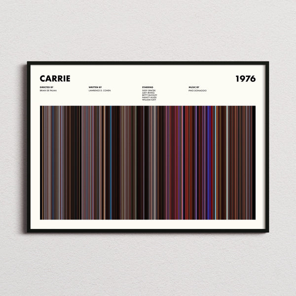 Carrie Movie Barcode Poster