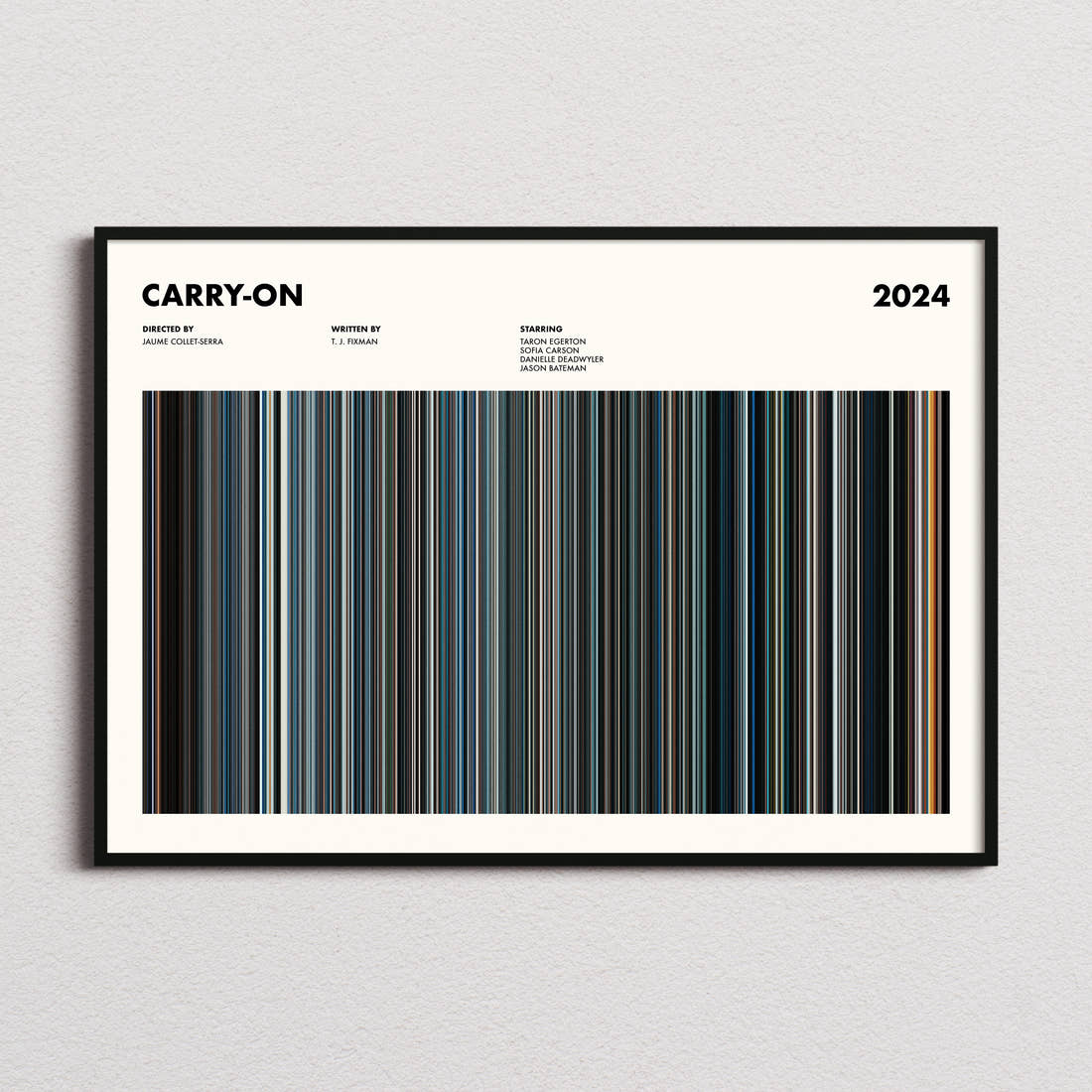 Carry-On Movie Barcode Poster
