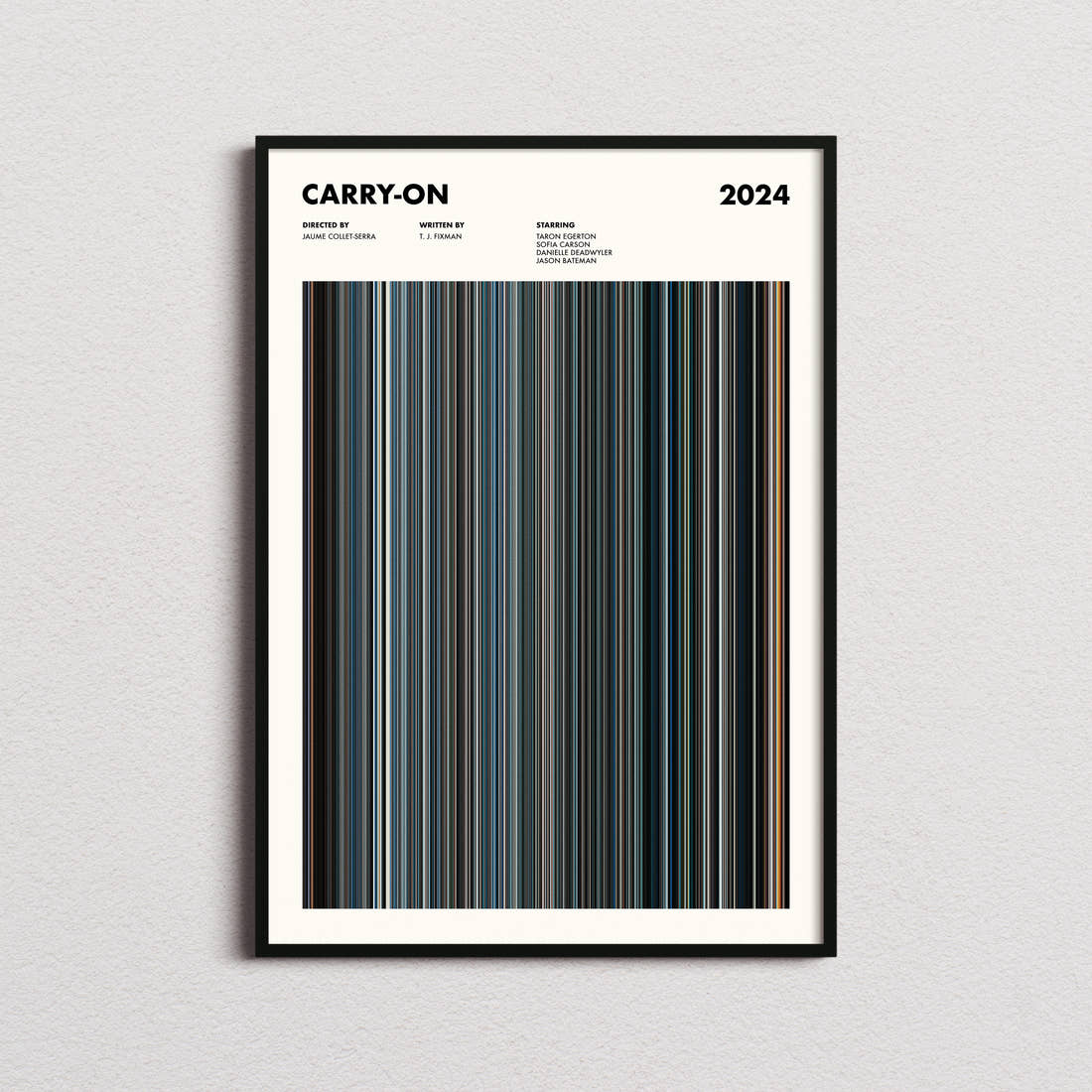 Carry-On Movie Barcode Poster