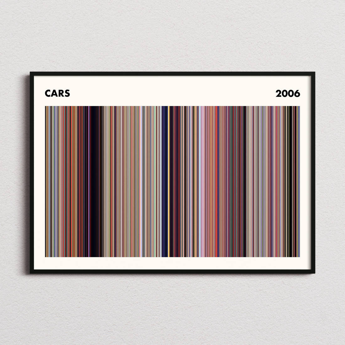 Cars Movie Barcode Poster - Simplified