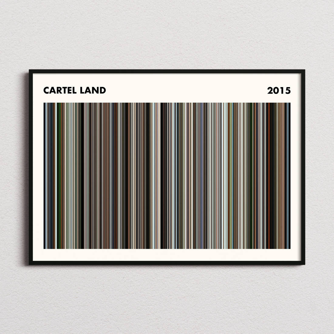 Cartel Land Movie Barcode Poster - Simplified