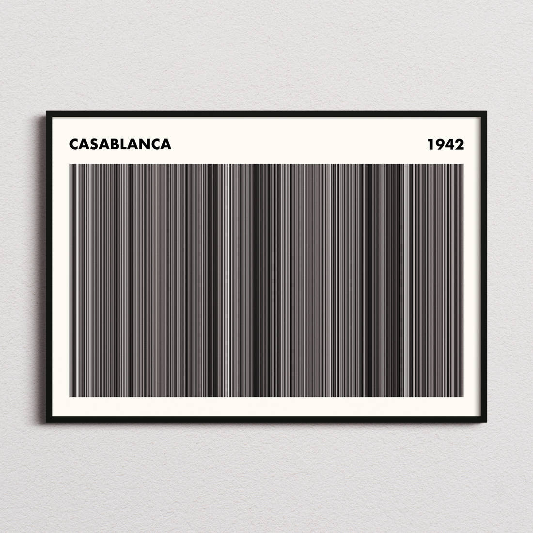Casablanca Movie Barcode Poster - Simplified