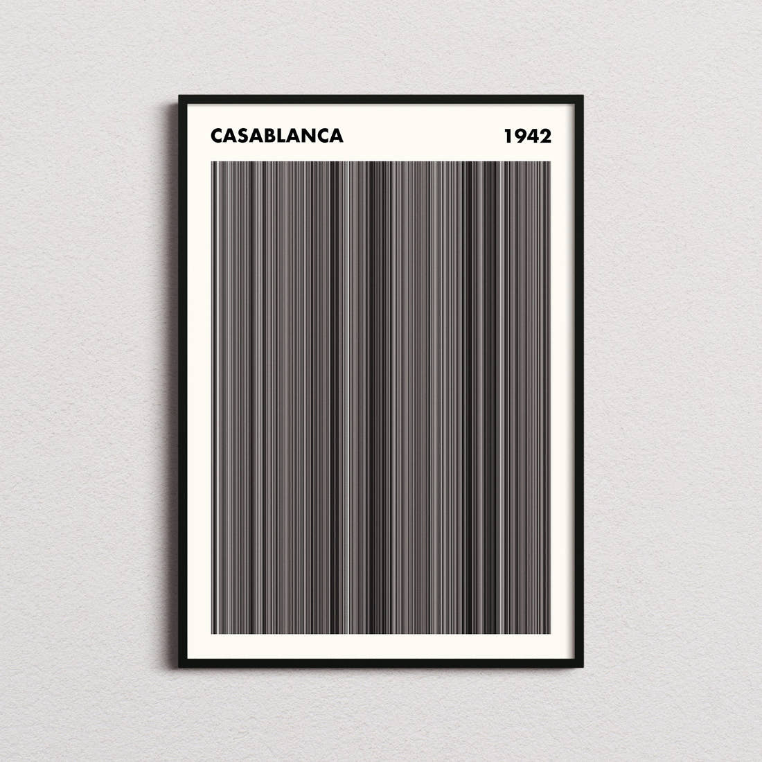Casablanca Movie Barcode Poster - Simplified