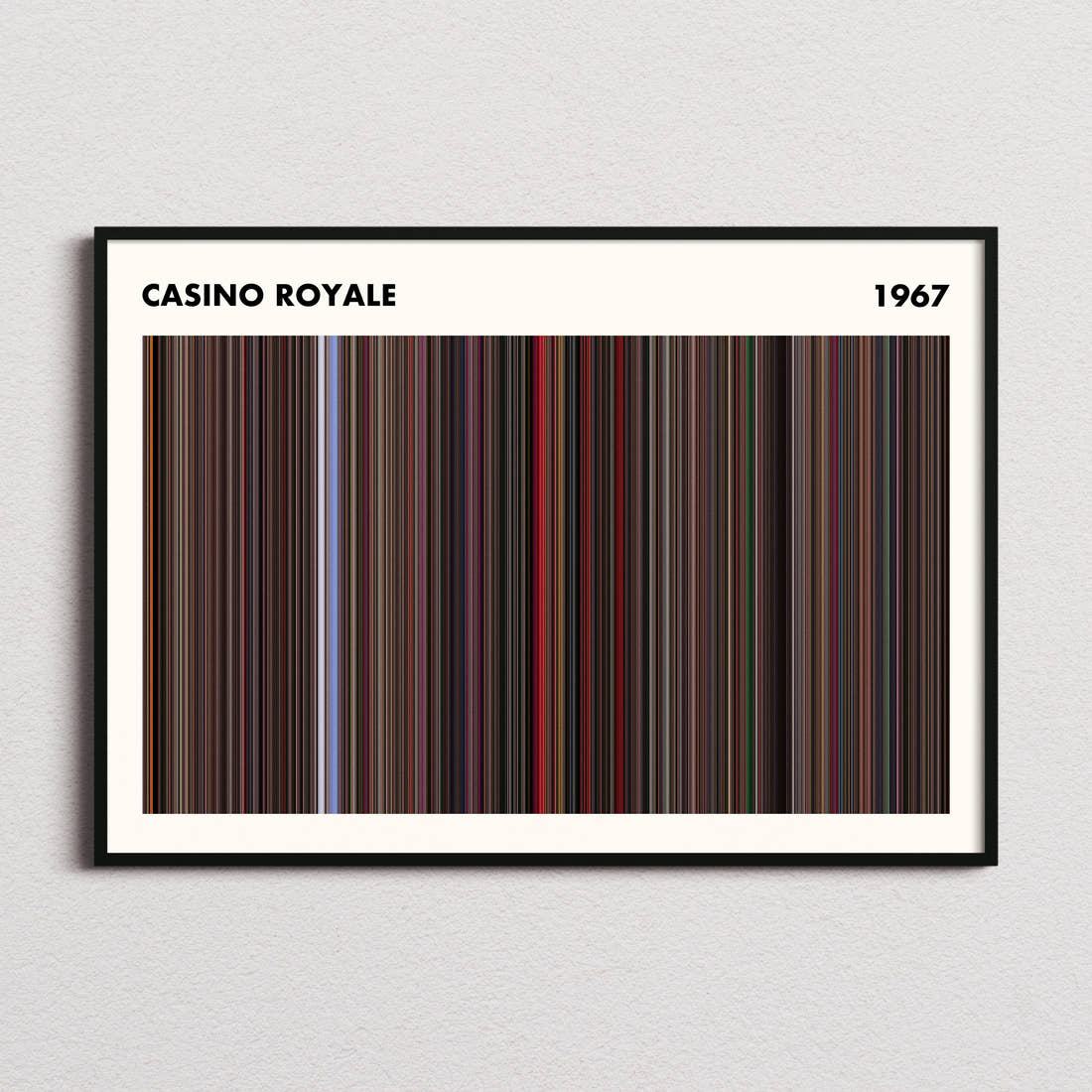 Casino Royale (1967) Movie Barcode Poster - Simplified