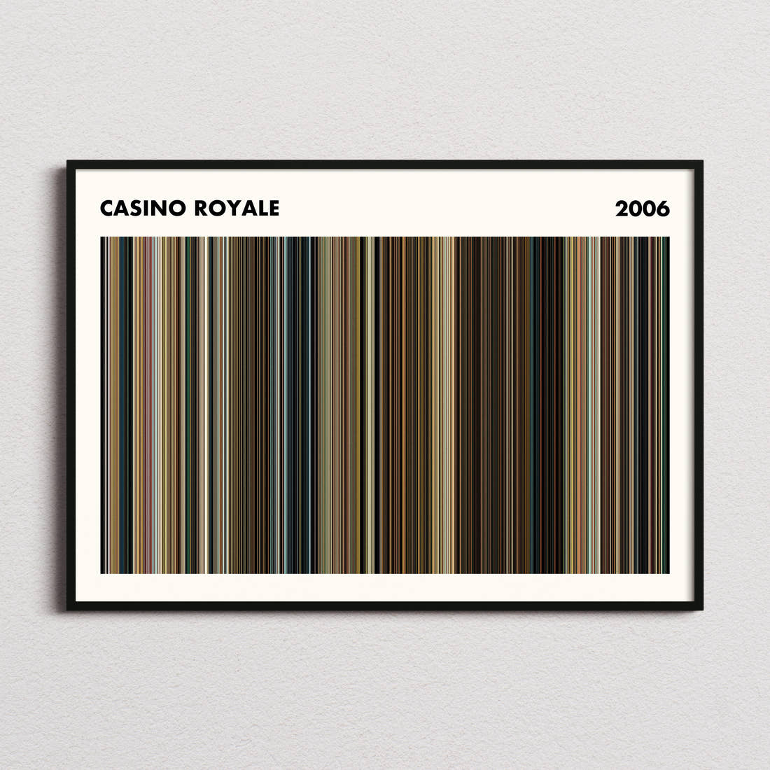 Casino Royale Movie Barcode Poster - Simplified