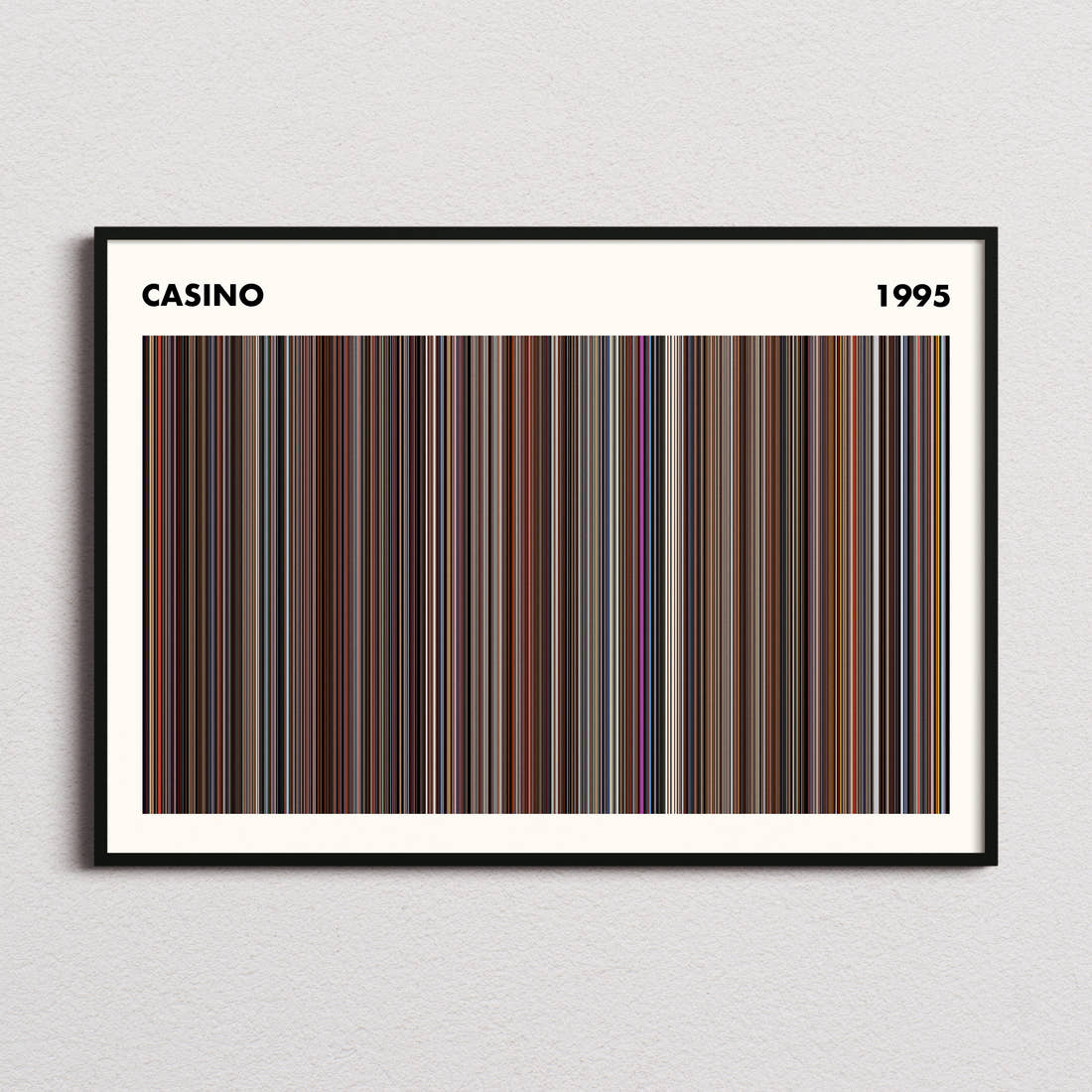 Casino Movie Barcode Poster - Simplified