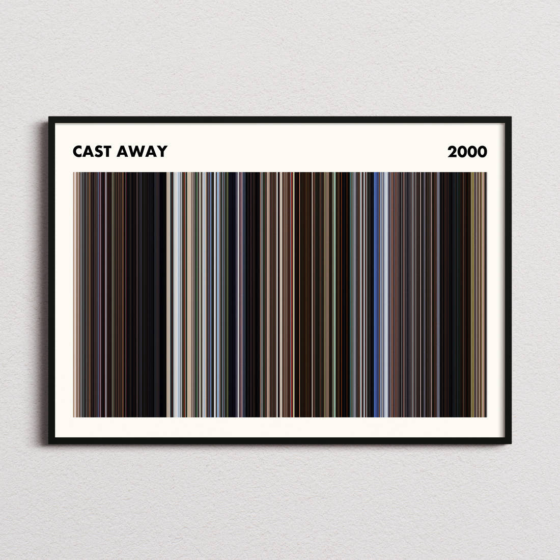 Cast Away Movie Barcode Poster - Simplified