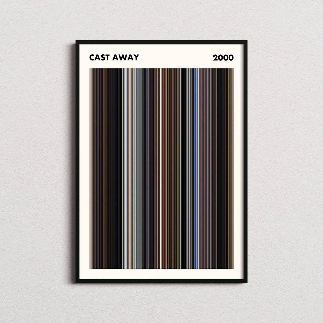 Cast Away Movie Barcode Poster - Simplified