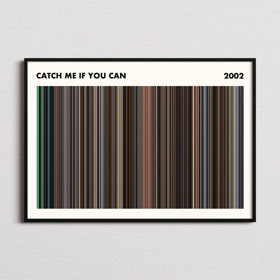 Catch Me If You Can Movie Barcode Poster - Simplified