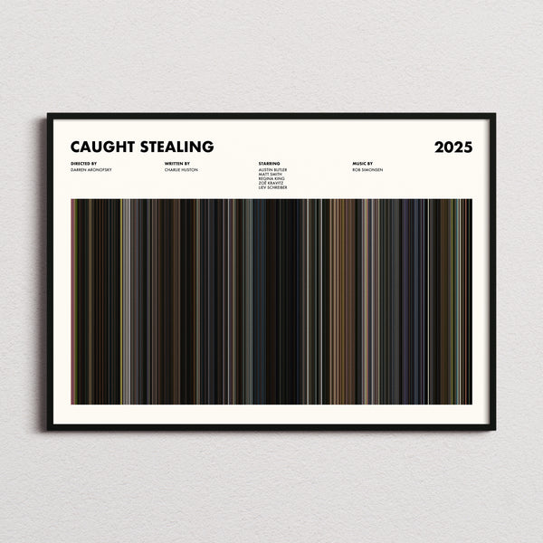 Caught Stealing Movie Barcode Poster