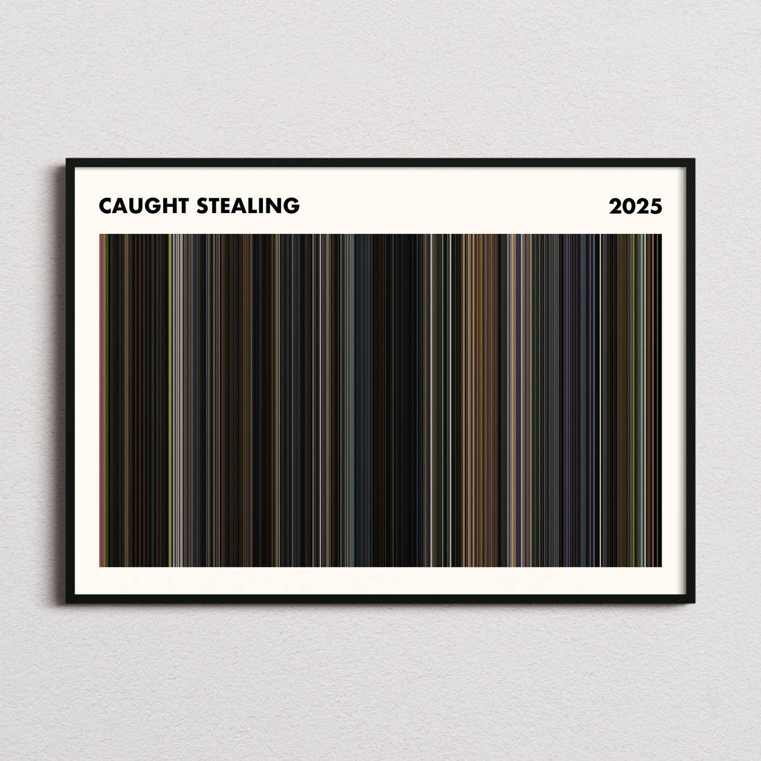 Caught Stealing Movie Barcode Poster - Simplified