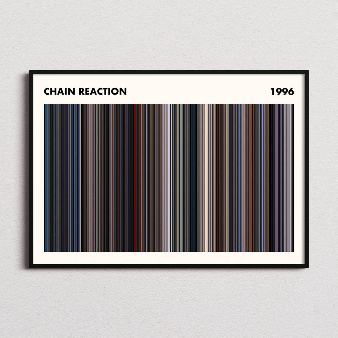 Chain Reaction Movie Barcode Poster - Simplified