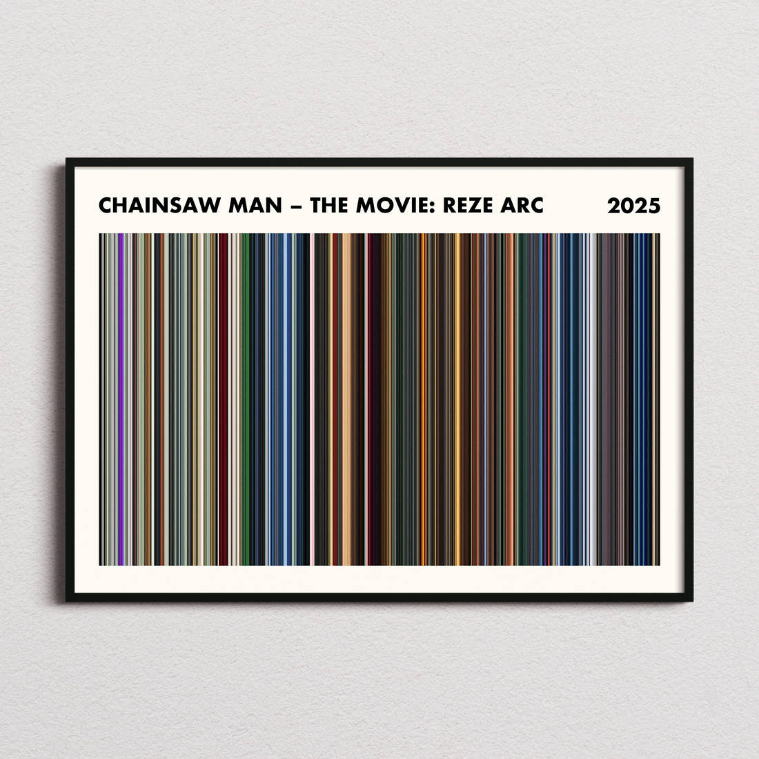 Chainsaw Man – The Movie: Reze Arc Movie Barcode Poster - Simplified