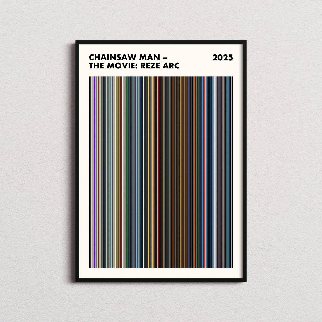 Chainsaw Man – The Movie: Reze Arc Movie Barcode Poster - Simplified